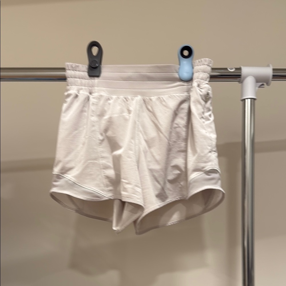 Lululemon Athletica White Athletic Shorts Lightweight Relaxed Fit